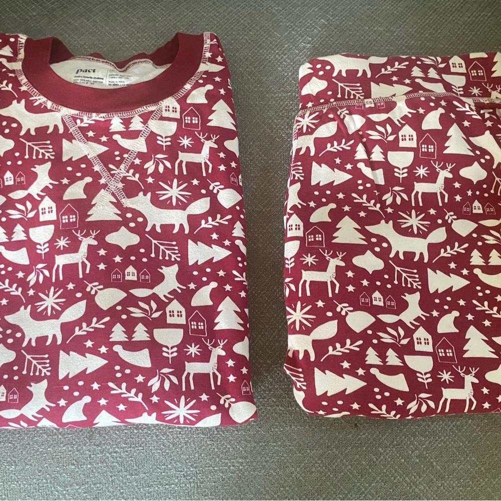 Pact Women’s Christmas Red and White Pajama Set